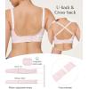imagePopilush Wireless Push Up Bra  Seamless Bras for Women No Underwire Supportive Minimizer Bra Full Coverage BralettePink