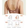 imagePopilush Jelly Bras for Women No Underwire Push Up Bra Wireless Seamless Bralette with Support Comfortable Minimizer BraBrown