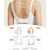 imagePopilush Jelly Bras for Women No Underwire Push Up Bra Wireless Seamless Bralette with Support Comfortable Minimizer BraWhite