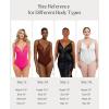 imagePopilush Shapewear Bodysuits for Women Lace Corset Tops Tummy Control V Neck Sleeveless Body Suit ThongsPink