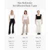 imagePopilush Dress Pants Women Bootcut Business Casual Work High Waisted Stretchy Flare Trousers Comfy Pull On Office SlacksKhaki