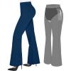 imagePopilush Dress Pants Women Bootcut Business Casual Work High Waisted Stretchy Flare Trousers Comfy Pull On Office SlacksBlue