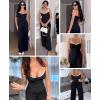 imagePopilush Formal Jumpsuits for Women Dressy Wide Leg Long Pants Overalls Sleeveless Wedding Guest Outfit with ShapewearBlack