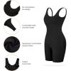 imagePopilush Shapewear Bodysuit for Women  Tummy Control Scoop Neck Body Shaper Sleeveless Sculpting Tank TopsBlackmid Thigh