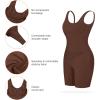 imagePopilush Shapewear Bodysuit for Women  Tummy Control Scoop Neck Body Shaper Sleeveless Sculpting Tank TopsBrownmid Thigh