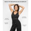 imagePopilush Shapewear Jumpsuit For Womens Romper BuiltIn Shapewear Jumpsuits For Women Tummy ControlBlackv Neck Jumpsuit