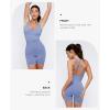 imagePopilush Shapewear Rompers For Women Cross Back Short Rompers Tummy Control Bodycon Gym Clothes 2024Blue