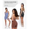 imagePopilush Shapewear Rompers For Women Cross Back Short Rompers Tummy Control Bodycon Gym Clothes 2024Blue
