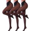 imageSheer Tights for Women Rip Resistant Pantyhose 30D Control Top Pantyhose Polka  Dot High Waist Compression NylonsBlackdot3pc