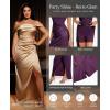 imagePopilush Womens Shapewear Maxi Dress Multi Way Wear Off The Shoulder Bodycon Long Cocktail Formal DressesPurple
