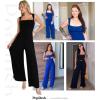 imagePopilush Jumpsuits for Women Dressy Casual Loose Overalls Sleeveless Rompers Outfits with Shapewear Adjustable Trouser Legs M