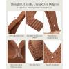 imagePopilush Jelly Bras for Women No Underwire Push Up Bra Wireless Seamless Bralettes with Support Comfortable Minimizer BraLeopard Brown