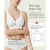 imagePopilush Jelly Bras for Women No Underwire Push Up Bra Wireless Seamless Bralettes with Support Comfortable Minimizer BraWhite