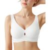 imagePopilush Jelly Bras for Women No Underwire Push Up Bra Wireless Seamless Bralettes with Support Comfortable Minimizer BraWhite