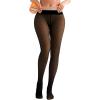 imagePopilush FleeceLined Tights Ultra Warm Fake Sheer Black Thermal Tights for WomenDouble Lined Translucent PantyhoseBlack
