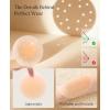 image:imagePopilush Nipple Covers for Women Sticky Bra Silicone Adhesive  Breathable Invisible Reusable for Wedding Backless DressesCaramel2 Pairs