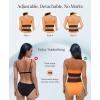 image:imagePopilush High Waisted Bikini Set for Women Tummy Control Shapewear Swimsuit with Boho Trim 4 Way Wear Beach and PoolOrange
