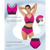 image:imagePopilush High Waisted Bikini Set for Women Tummy Control Shapewear Swimsuit with Boho Trim 4 Way Wear Beach and PoolPurple