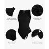 image:imagePopilush Body Suits For Womens Tummy Control Compression Halter Bodysuit Thong Cotton Tank TopBlack