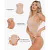 image:imagePopilush Body Suits For Womens Tummy Control Compression Halter Bodysuit Thong Cotton Tank TopLight Carmine Pink