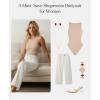 image:imagePopilush Body Suits For Womens Tummy Control Compression Halter Bodysuit Thong Cotton Tank TopLight Carmine Pink