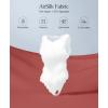 image:imagePopilush Body Suits For Womens Tummy Control Compression Halter Bodysuit Thong Cotton Tank TopRose Redlight Khaki