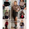 image:imagePopilush Long Sleeve Body Suits Womens Turtle Neck Bodysuits Full Body Shapewear Tummy Control Tops Spring Summer OutfitsLeopard