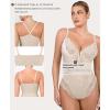 image:imagePopilush Shapewear Bodysuits for Women Lace Corset Tops Tummy Control V Neck Sleeveless Body Suit ThongsLight Skin