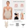 image:imagePopilush Shapewear Bodysuits for Women Lace Corset Tops Tummy Control V Neck Sleeveless Body Suit ThongsLight Skin