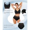 image:imagePopilush Tummy Control Swimsuits for Women High Waisted Bikini Sets Shapewear with Boho Trim 4 Way Wear Beach and PoolBlack