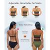 image:imagePopilush Tummy Control Swimsuits for Women High Waisted Bikini Sets Shapewear with Boho Trim 4 Way Wear Beach and PoolGreen