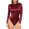 image:imagePopilush Long Sleeve Body Suits Womens Turtle Neck Bodysuits Full Body Shapewear Tummy Control Tops Spring Summer OutfitsRed