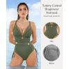 image:imagePopilush One Piece Swimsuits for Women Tummy Control Shapewear Bathing Suit with Adjustable Drawstring 2026 Summer SwimsuitGreen