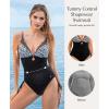 image:imagePopilush One Piece Swimsuits for Women Tummy Control Shapewear Bathing Suit with Adjustable Drawstring 2026 Summer SwimsuitLeopard Black