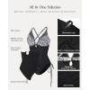 image:imagePopilush One Piece Swimsuits for Women Tummy Control Shapewear Bathing Suit with Adjustable Drawstring 2026 Summer SwimsuitLeopard Black
