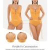 image:imagePopilush One Piece Swimsuits for Women Tummy Control Shapewear Bathing Suit with Adjustable Drawstring 2026 Summer SwimsuitOrange