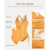 image:imagePopilush One Piece Swimsuits for Women Tummy Control Shapewear Bathing Suit with Adjustable Drawstring 2026 Summer SwimsuitOrange