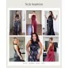 image:imagePopilush Wedding Guest Dress Formal Dresses for Women Shapewear Bodycon Fall Long Halter Cocktail Maxi DressFloral