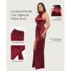 image:imagePopilush Wedding Guest Dress Formal Dresses for Women Shapewear Bodycon Fall Long Halter Cocktail Maxi DressRed
