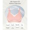 image:imagePopilush Wireless Bras for Women  No Underwire Push Up Full Coverage Bralettes Seamless Supportive Everyday BraPink