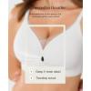 image:imagePopilush Wireless Bras for Women  No Underwire Push Up Full Coverage Bralettes Seamless Supportive Everyday BraWhite