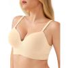 image:imagePopilush Push Up Bras for Women  Wireless Plus Size T Shirt Full Coverage Bra No Underwire Seamless BralettesRhythm