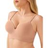 image:imagePopilush Push Up Bras for Women  Wireless Plus Size T Shirt Full Coverage Bra No Underwire Seamless BralettesSkin