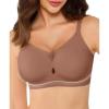 image:imagePopilush Wireless Bras for Women  No Underwire Push Up Full Coverage Bralettes Seamless Supportive Everyday BraBrown
