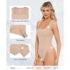 image:imagePopilush Bodysuits for Women  Sleeveless Square Neck Thong Bodysuit Tummy Control Double Lined Going Out Corset TopsNude