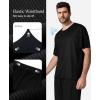 image:imagePopilush Mens Pajamas Set Soft Modal Lounge Pjs Set Home Street Comfort Crewneck Short Sleeve Sleepwear with PocketsBlack
