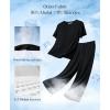 image:imagePopilush Mens Pajamas Set Soft Modal Lounge Pjs Set Home Street Comfort Crewneck Short Sleeve Sleepwear with PocketsBlack