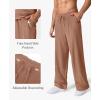 image:imagePopilush Mens Pajamas Set Soft Modal Lounge Pjs Set Home Street Comfort Crewneck Short Sleeve Sleepwear with PocketsBrown