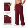 image:imagePopilush Mens Pajamas Set Soft Modal Lounge Pjs Set Home Street Comfort Crewneck Short Sleeve Sleepwear with PocketsRed