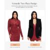 image:imagePopilush Lace Long Sleeve Dress  Shapewear Formal Mother of Bride Dresses Sheer Mesh Wedding Guest Mini Dress for WomenBurgundy